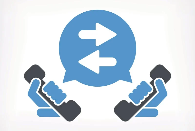 Image décrit transfert d'appel entre 2 téléphone